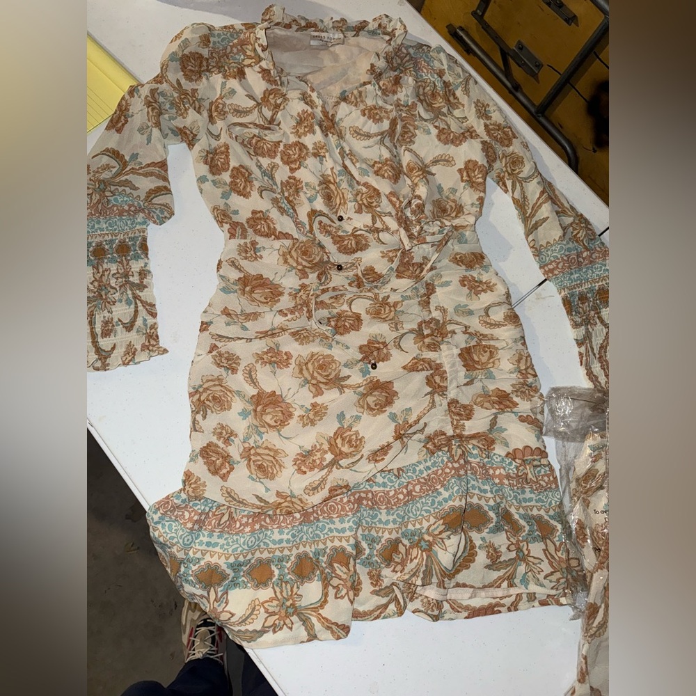 Dress Forum - Paisley Print Long Sleeve Dress